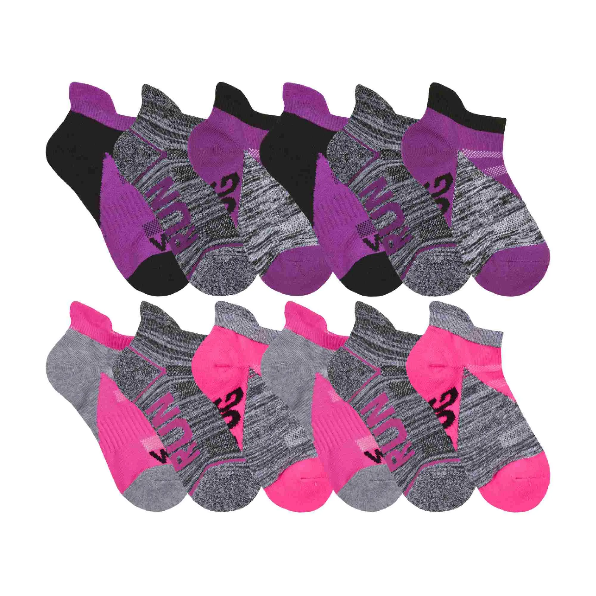 12 Pack Kids Space Dyed Breathable Trainer Liner Socks