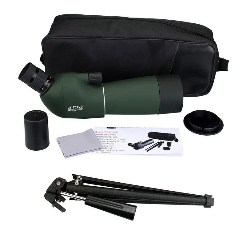 25-75X  70mm HD Spotting Scope