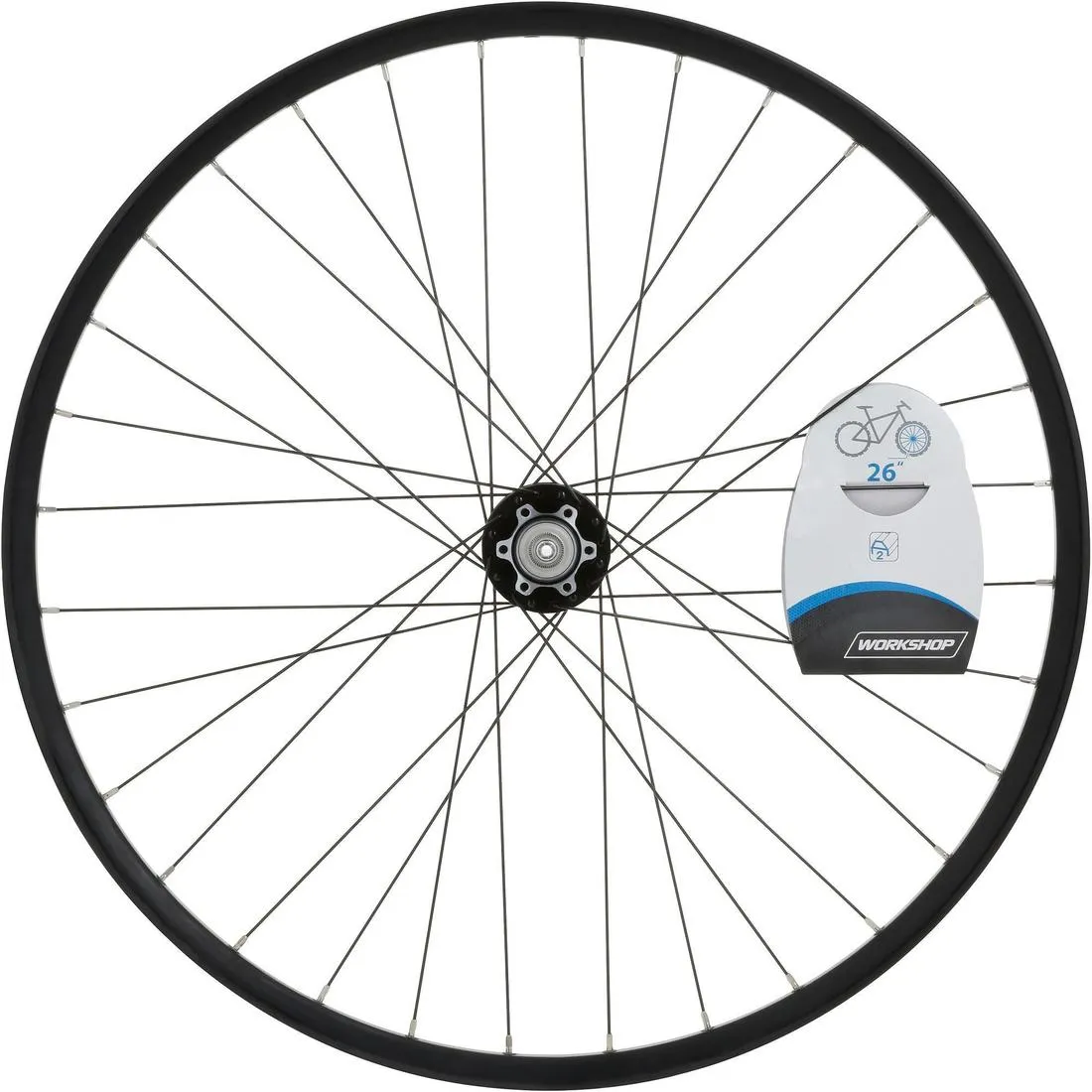 26" Mountain Bike Double-Walled Front Wheel Disc Brake Hollow Axle   QR