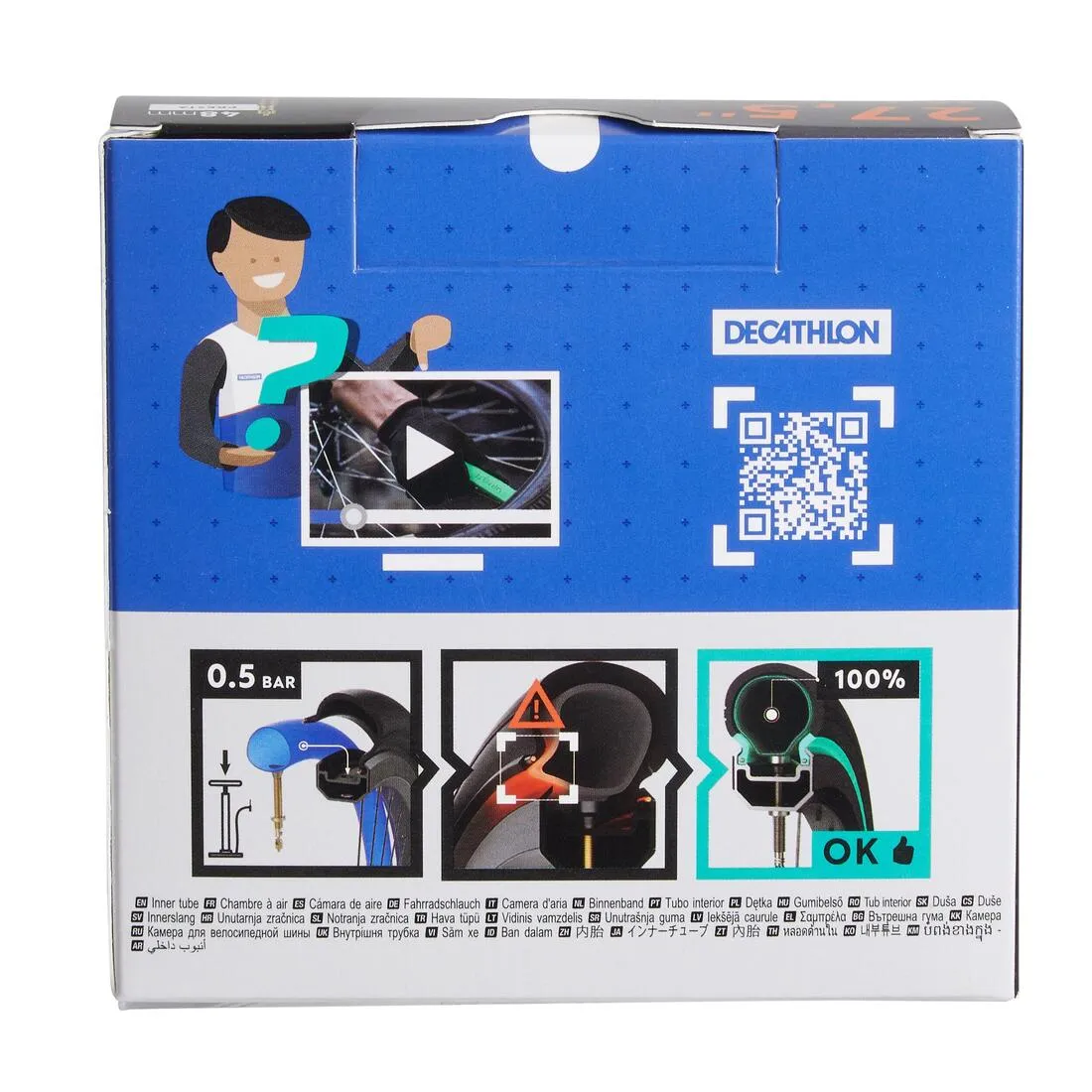 27.5" x 1.90/2.50 Self-Sealing 48 mm Presta Valve Inner Tube