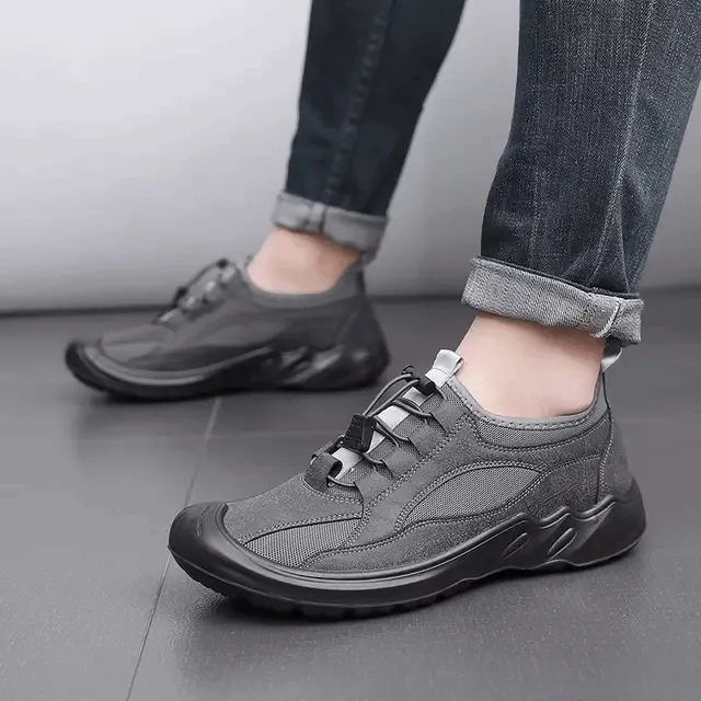 3 Anti Slip fabric upper soft PU sole Mens outdoor Lightweight breathable hiking Trails Shoes sneakers for men