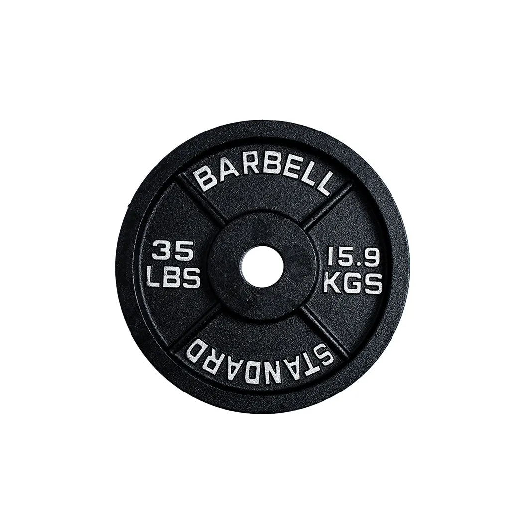 300 lb Cast Iron Olympic Plate   Bar Set