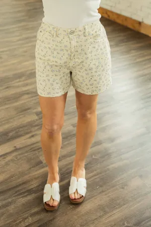 ADALYN FLORAL DENIM SHORTS