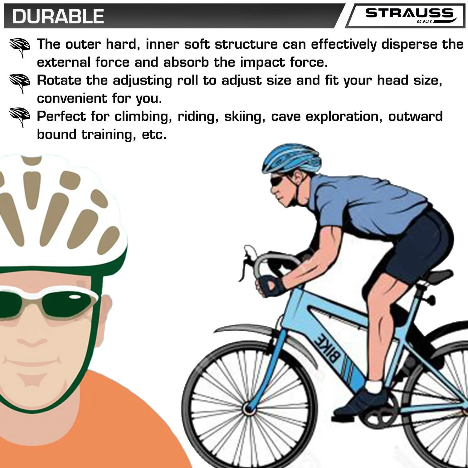 Adjustable Cycling Helmet |Lightweight Bicycle Helmet for Boy & Girl (Pack of 2)