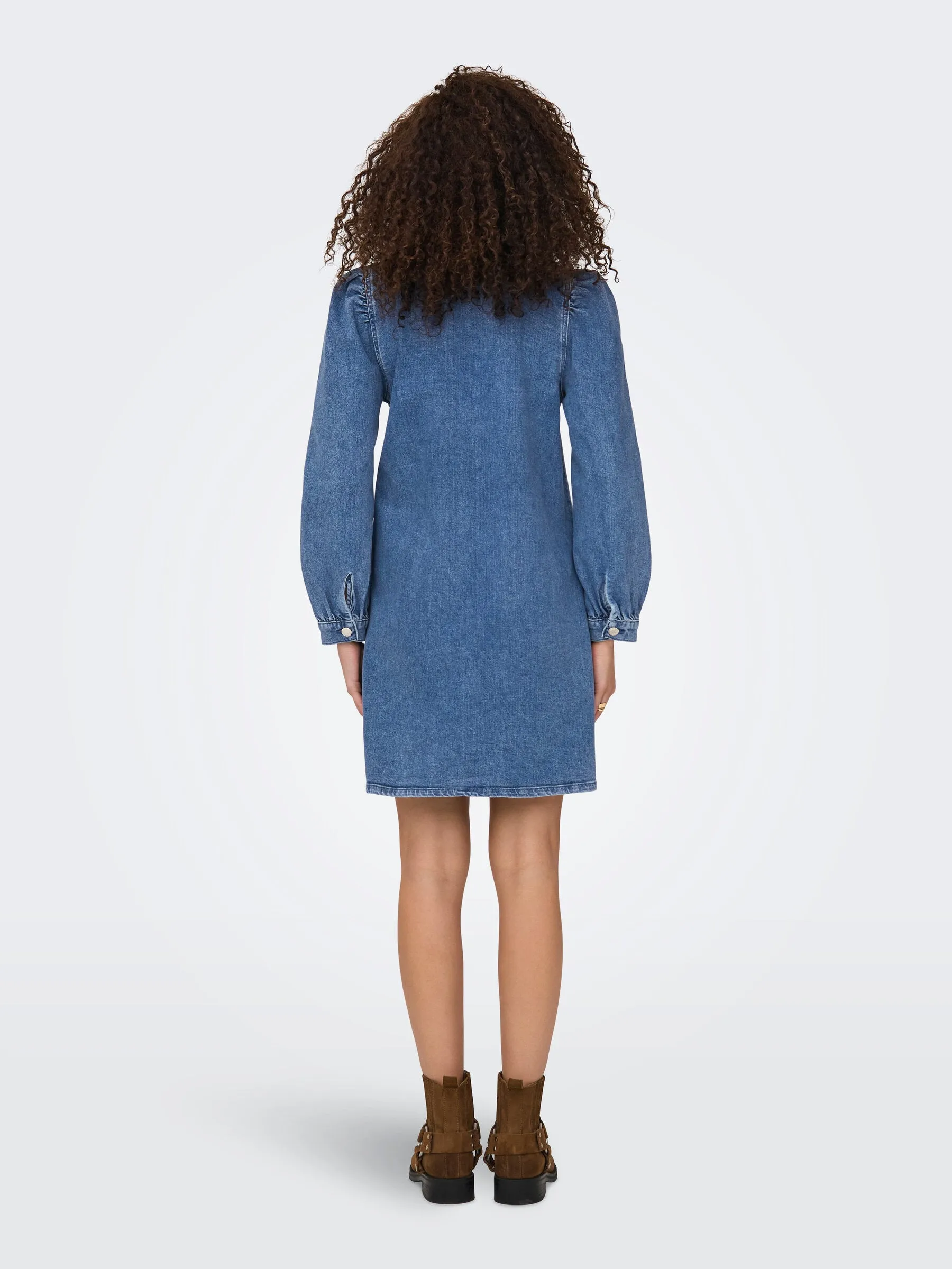 Alma Grey Denim Shirt Dress