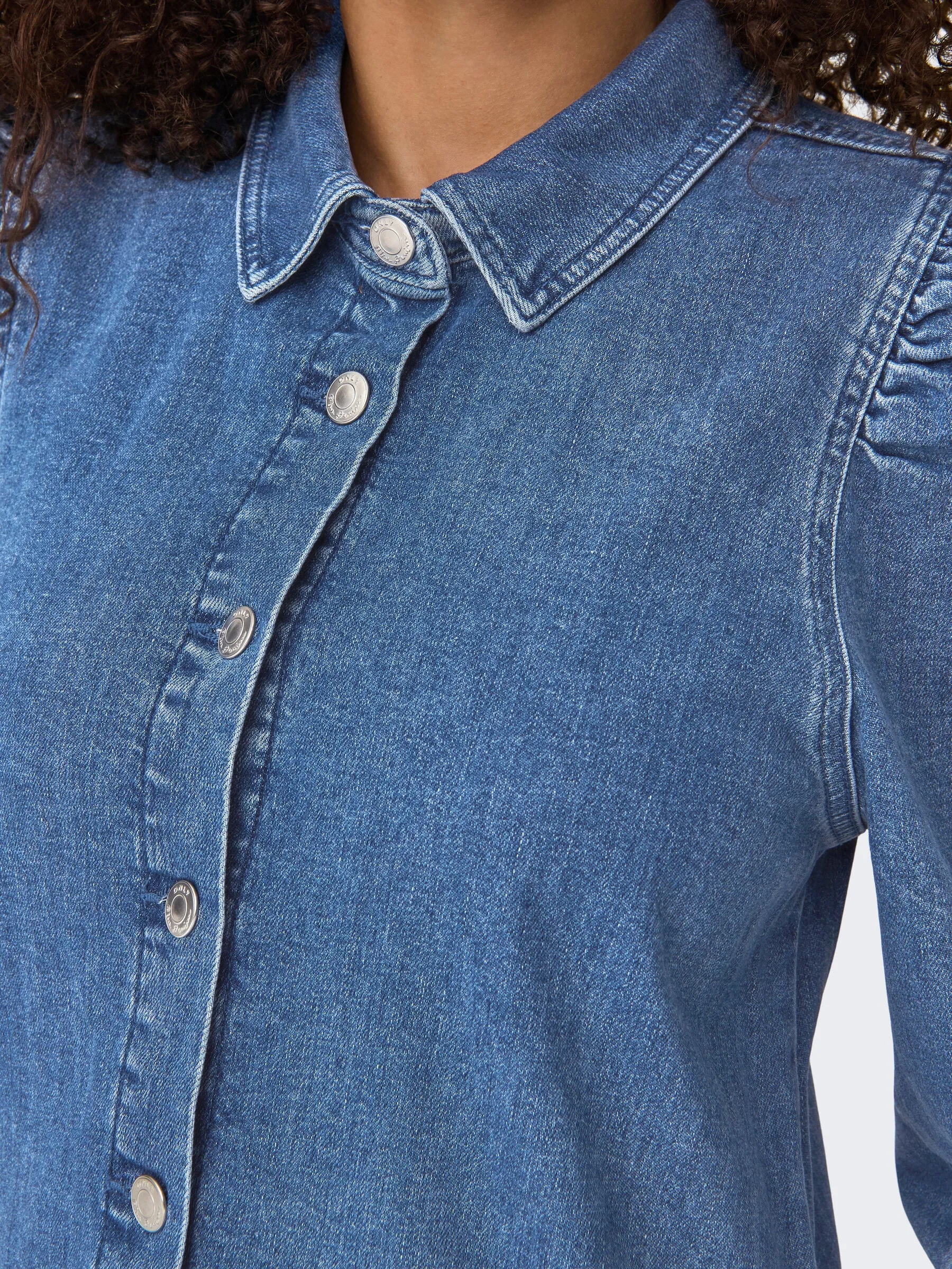 Alma Grey Denim Shirt Dress