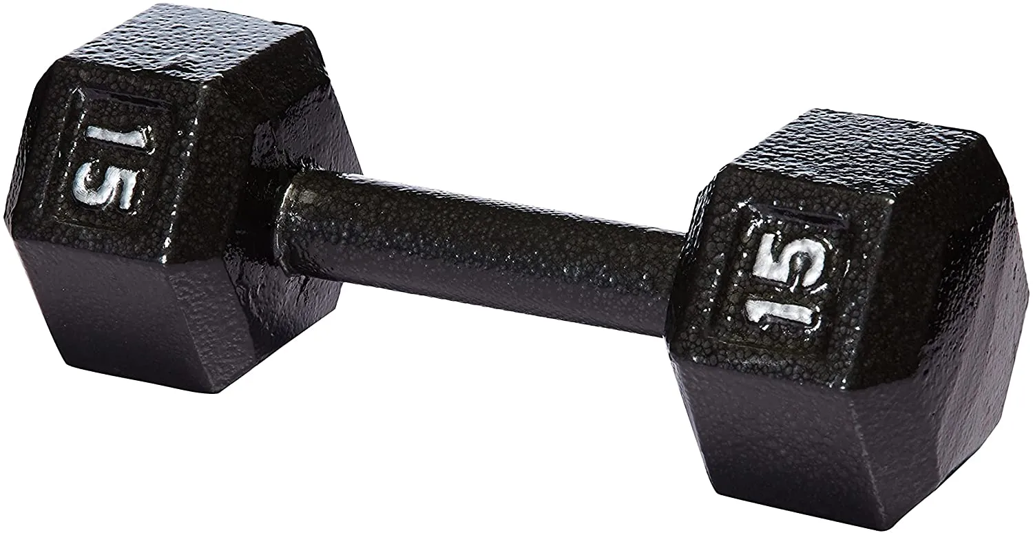 Amazon Basics Rubber Encased Hex Dumbbell Hand Weight