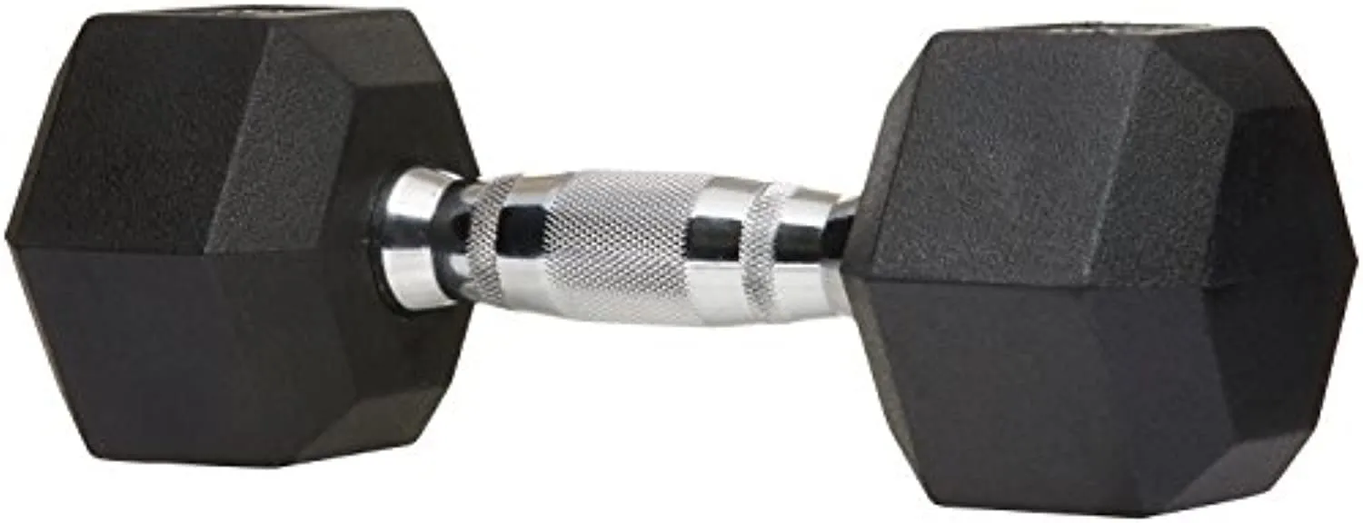 Amazon Basics Rubber Encased Hex Dumbbell Hand Weight