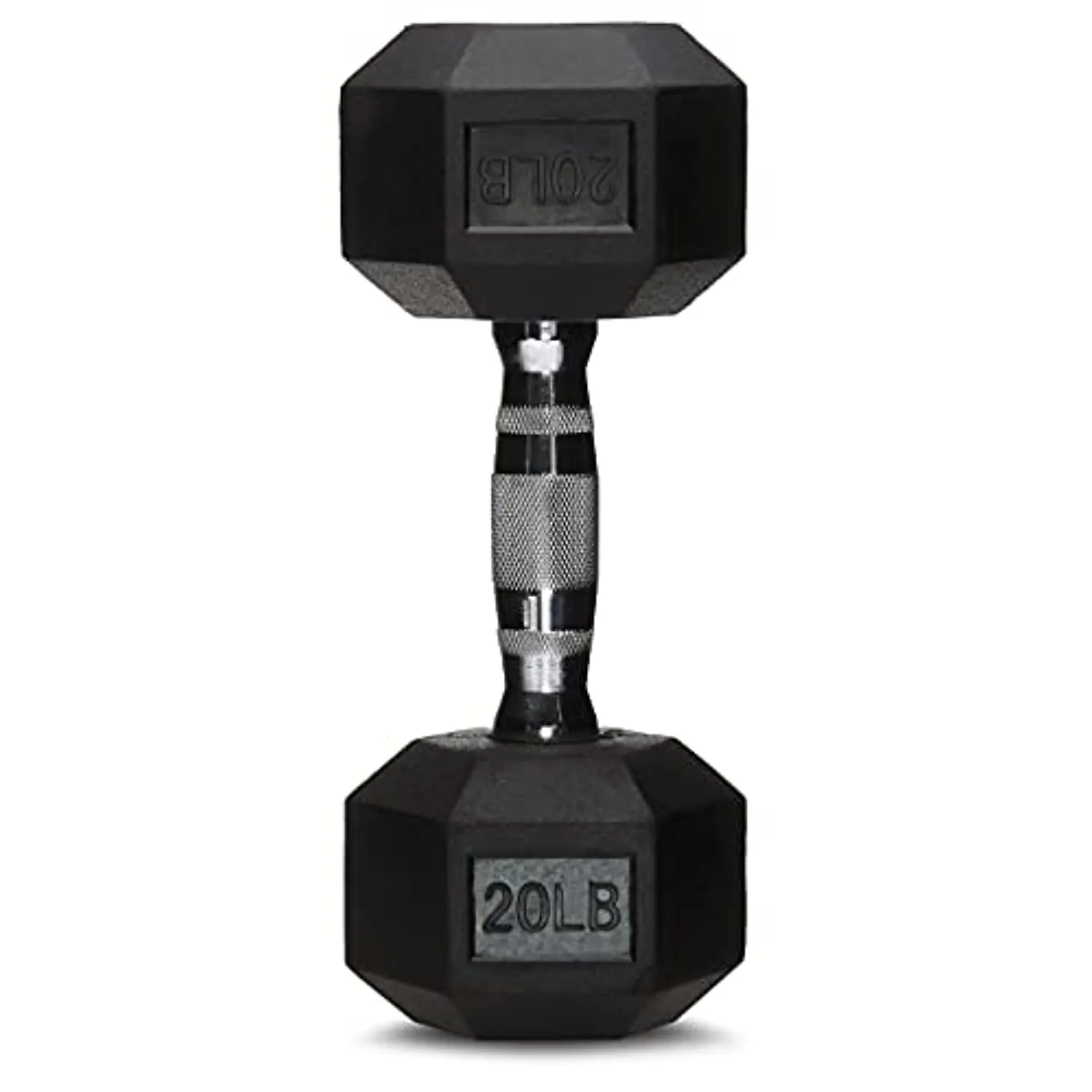 Amazon Basics Rubber Encased Hex Dumbbell Hand Weight