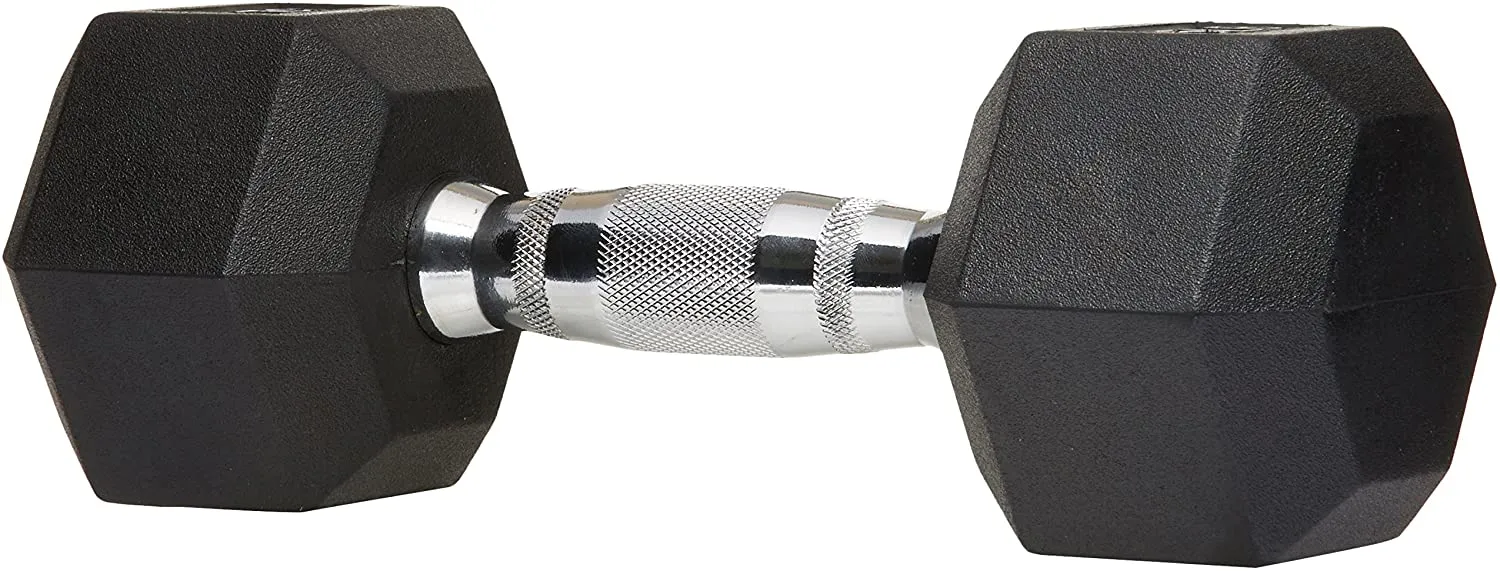 Amazon Basics Rubber Encased Hex Dumbbell Hand Weight