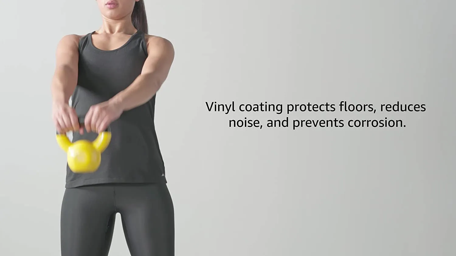 Amazon Basics Vinyl Coated Cast Iron Kettlebell Weight