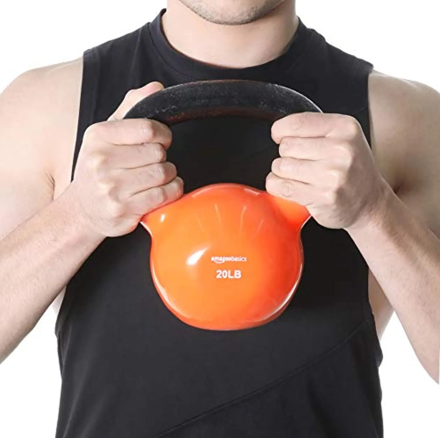 Amazon Basics Vinyl Coated Cast Iron Kettlebell Weight