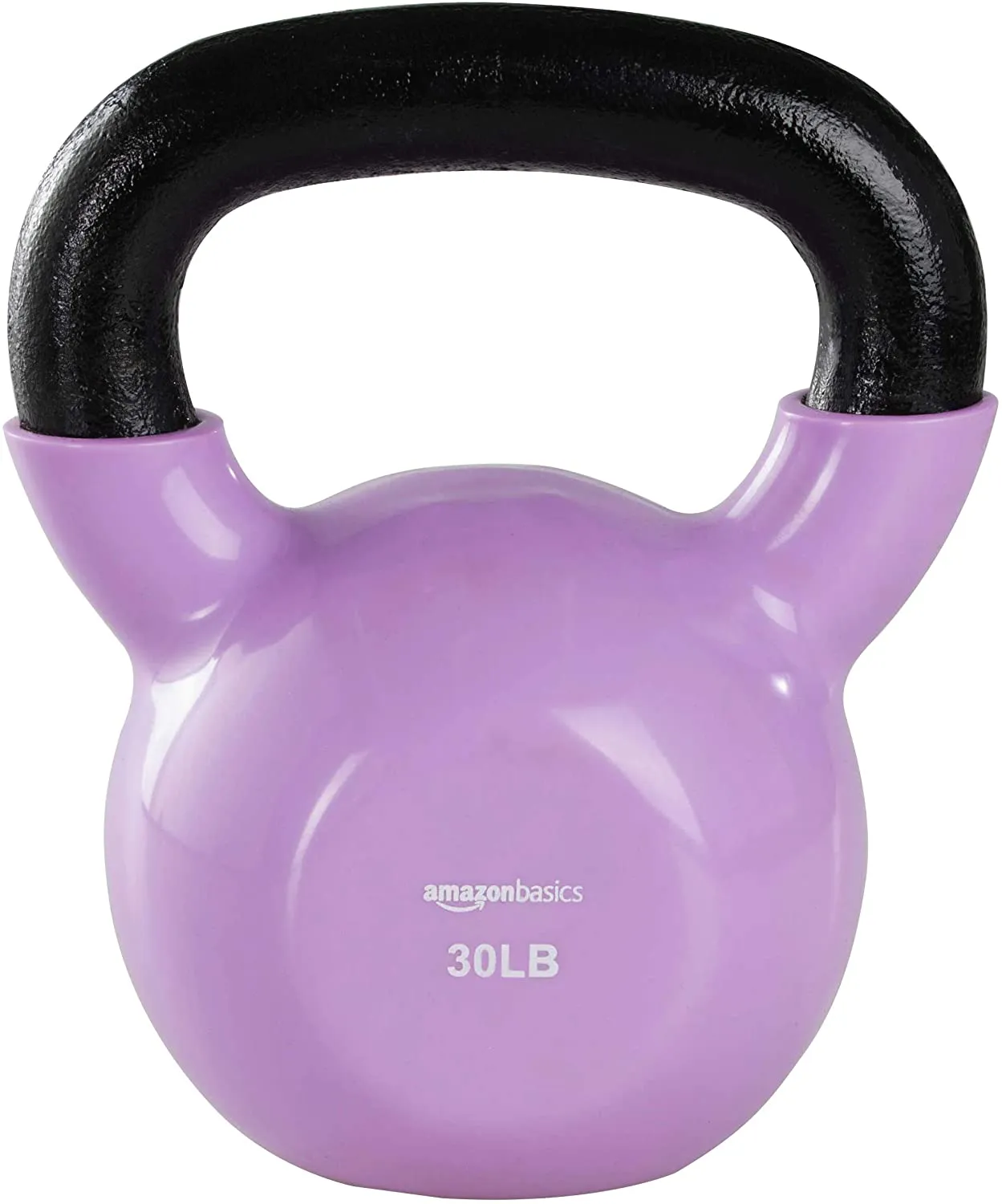 Amazon Basics Vinyl Coated Cast Iron Kettlebell Weight