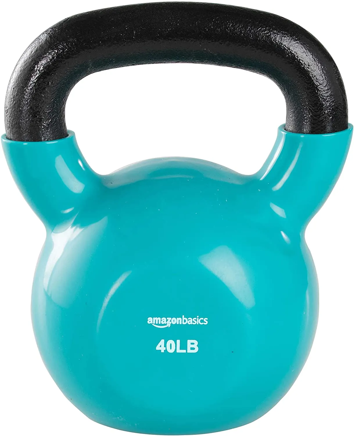 Amazon Basics Vinyl Coated Cast Iron Kettlebell Weight