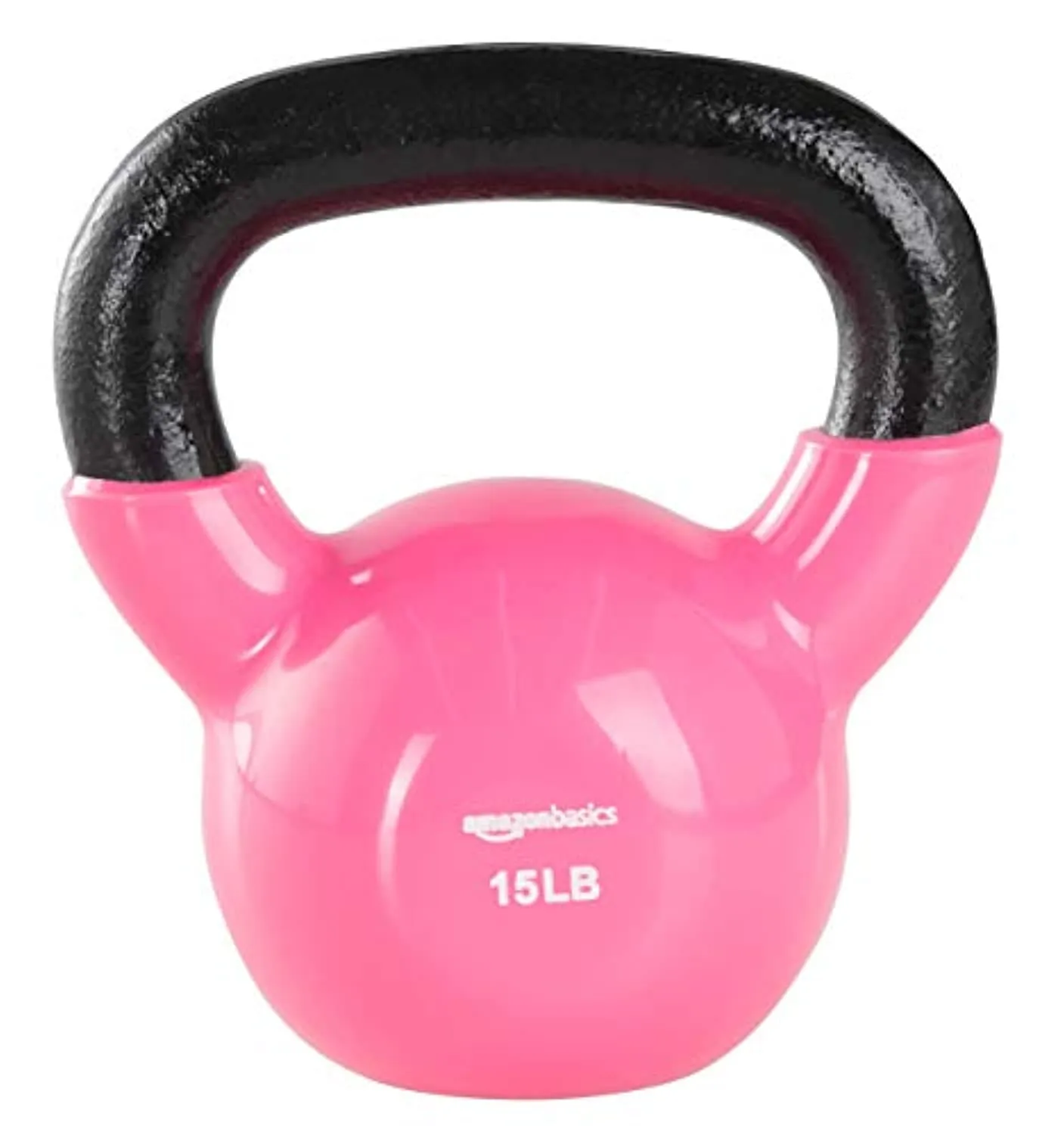 Amazon Basics Vinyl Coated Cast Iron Kettlebell Weight