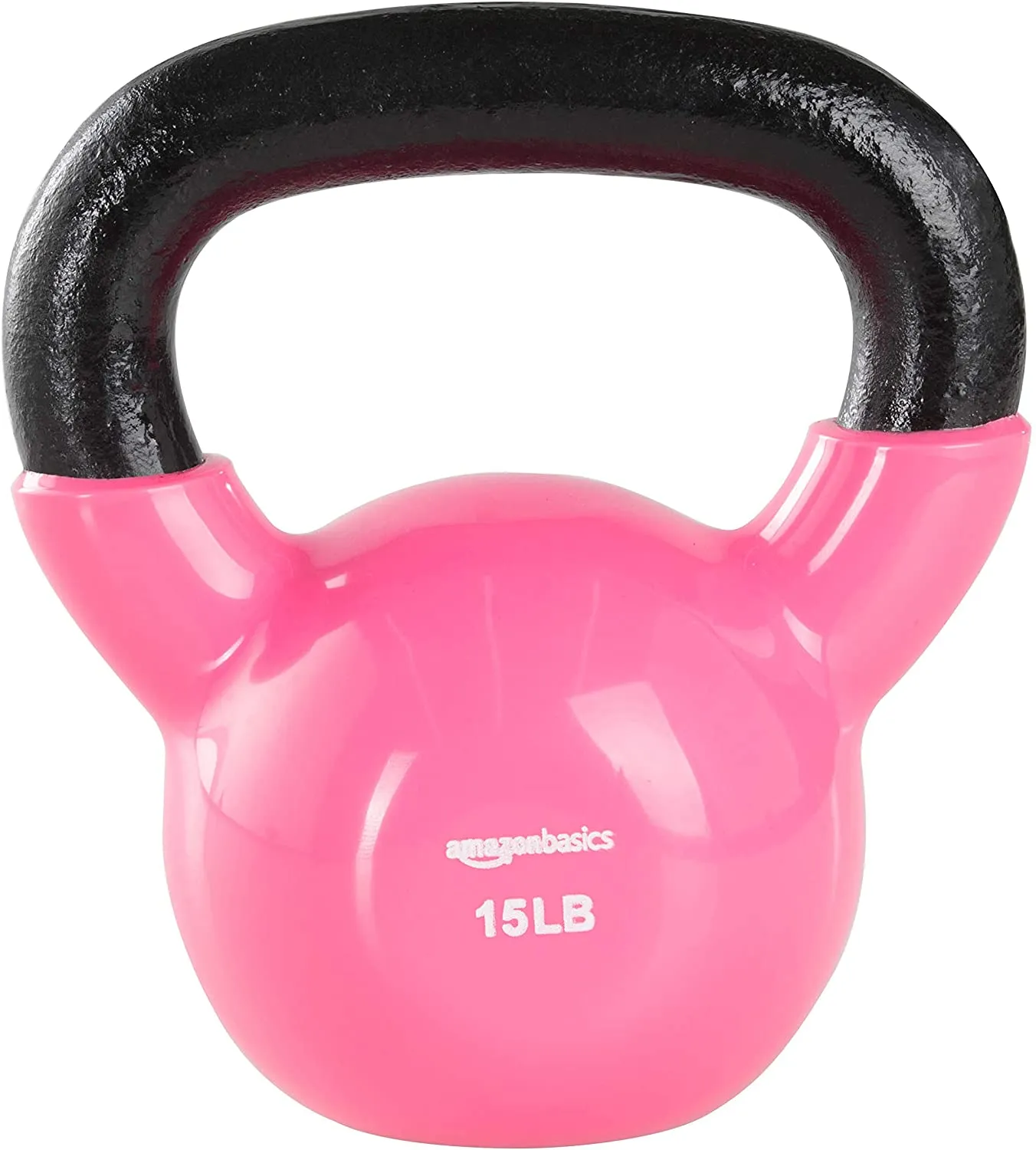 Amazon Basics Vinyl Coated Cast Iron Kettlebell Weight