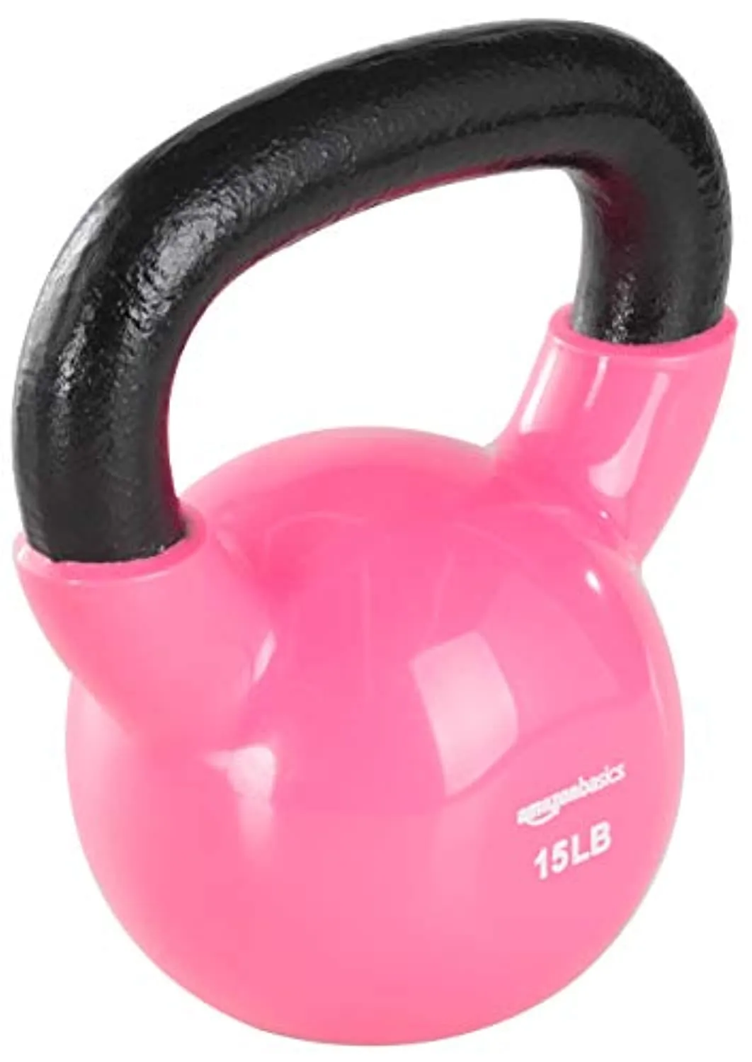 Amazon Basics Vinyl Coated Cast Iron Kettlebell Weight