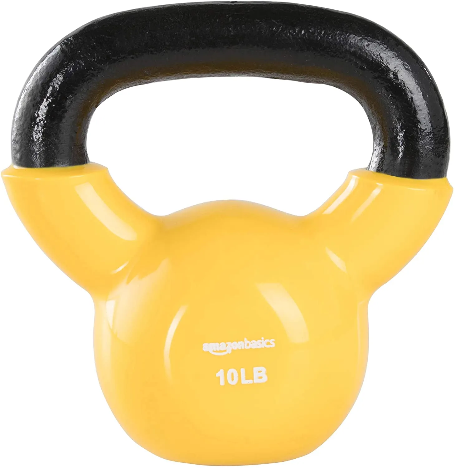 Amazon Basics Vinyl Coated Cast Iron Kettlebell Weight