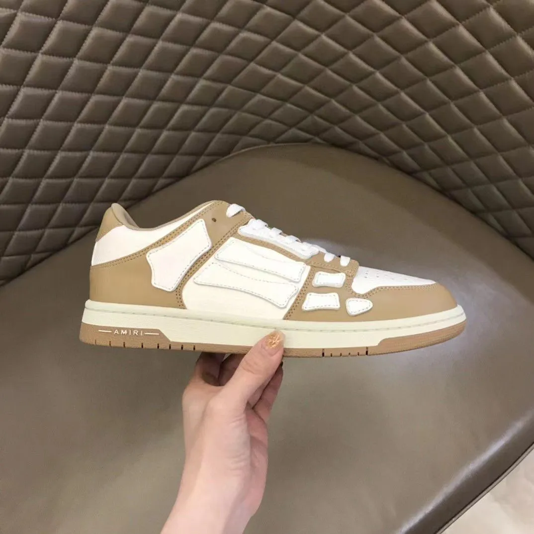 AMIRI || Bone Runner Skel Top Low 'White Brown'