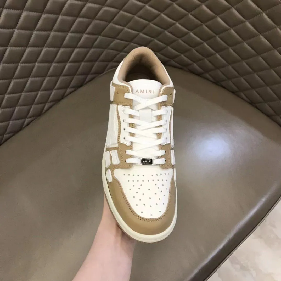 AMIRI || Bone Runner Skel Top Low 'White Brown'