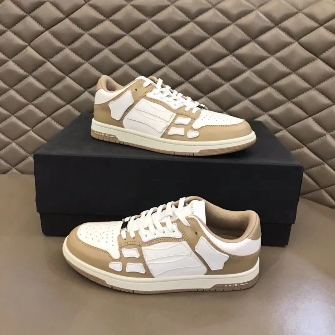 AMIRI || Bone Runner Skel Top Low 'White Brown'