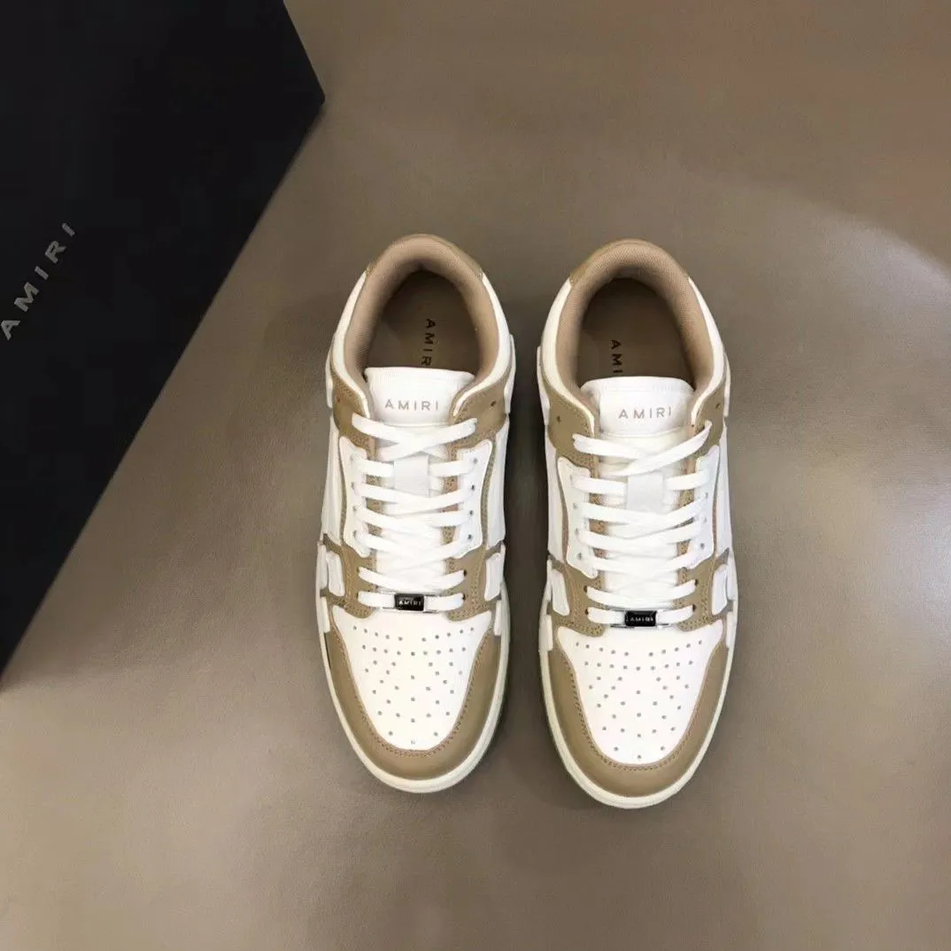 AMIRI || Bone Runner Skel Top Low 'White Brown'