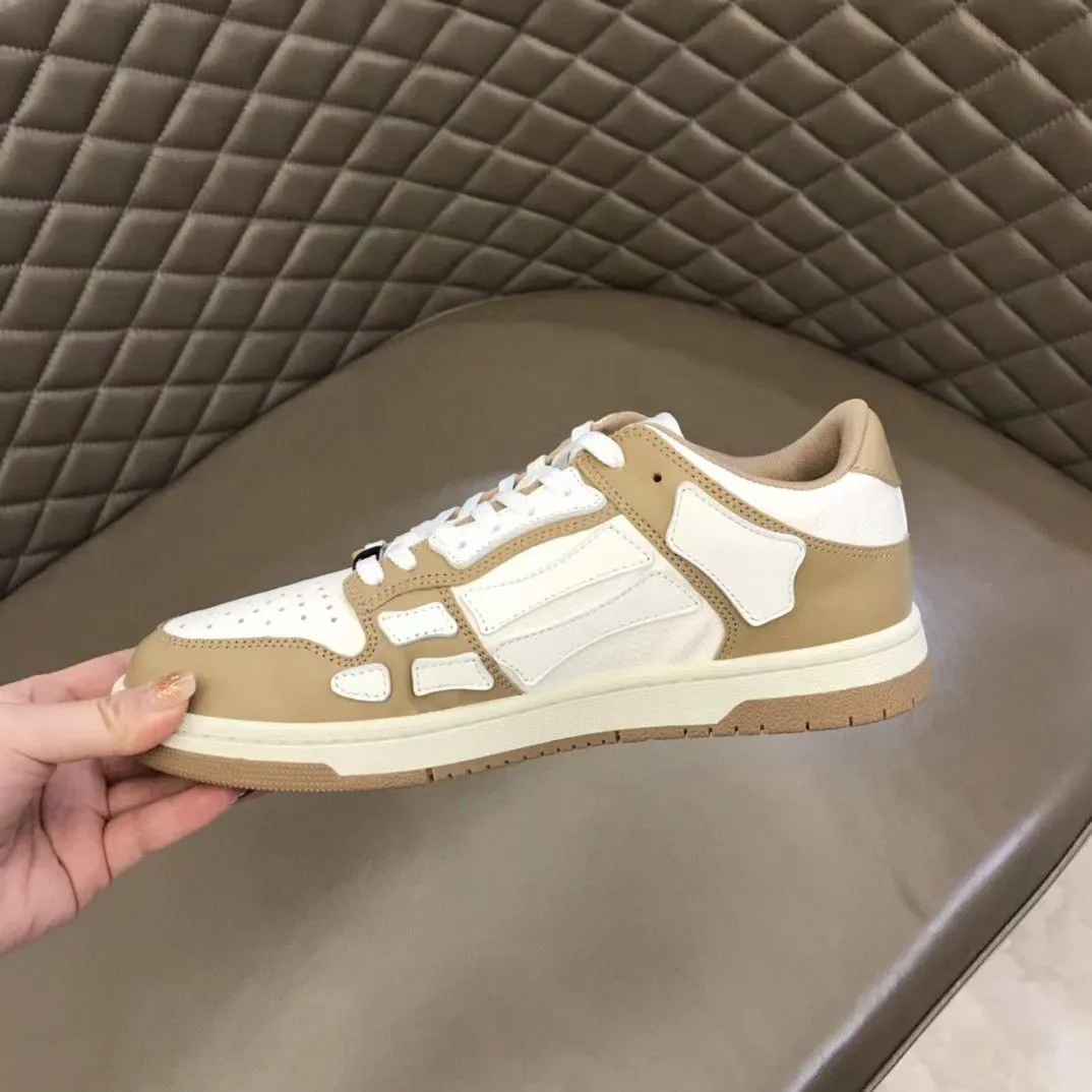 AMIRI || Bone Runner Skel Top Low 'White Brown'