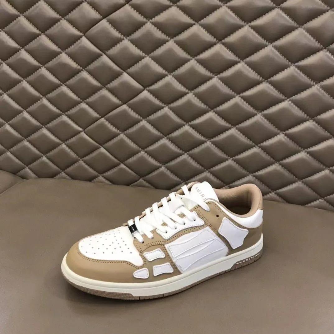 AMIRI || Bone Runner Skel Top Low 'White Brown'