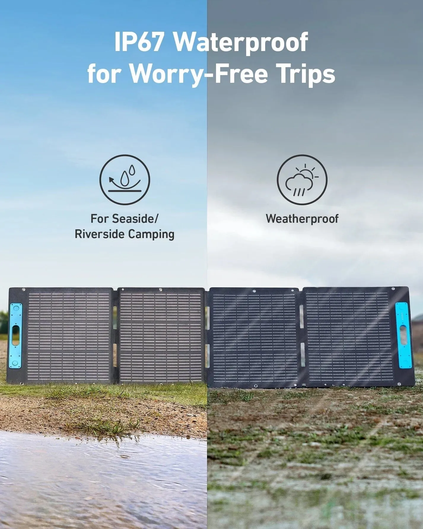 Anker SOLIX PS200 Portable Solar Panel - 200 Watt, IP67 Waterproof