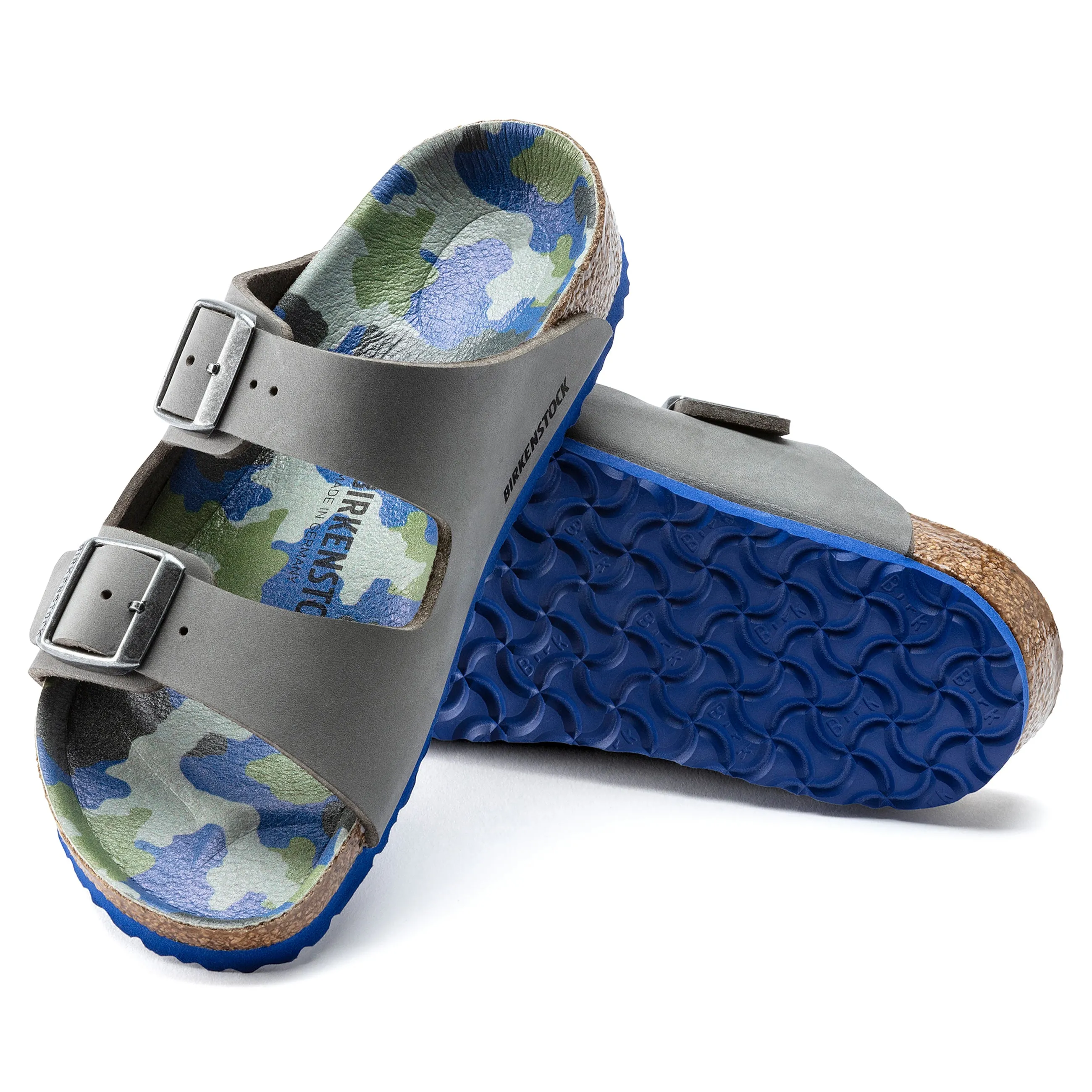 Arizona Kids Grey/Multicolour Camo Birko-Flor