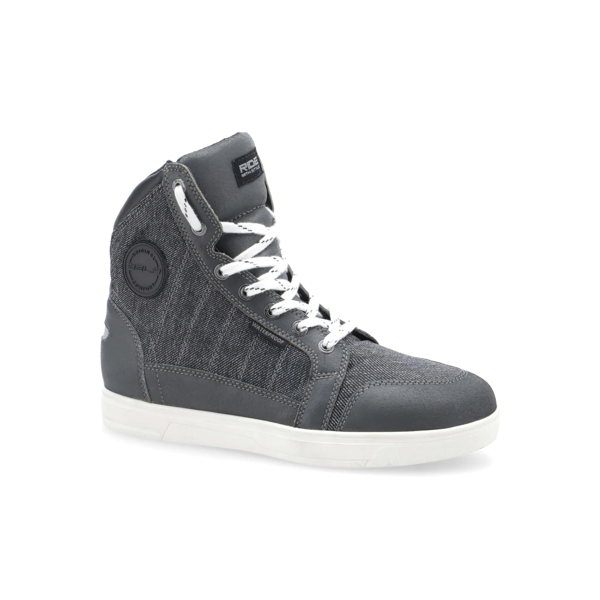 Bela Bruno Urban Motorcycle Boots - Black/Grey