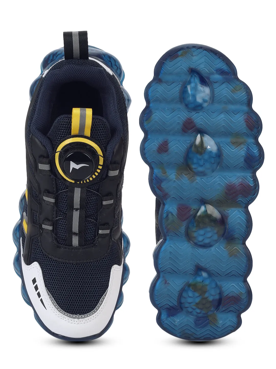 Blue Mesh Rotating Button Sneakers (TC-RS40001-BLU)