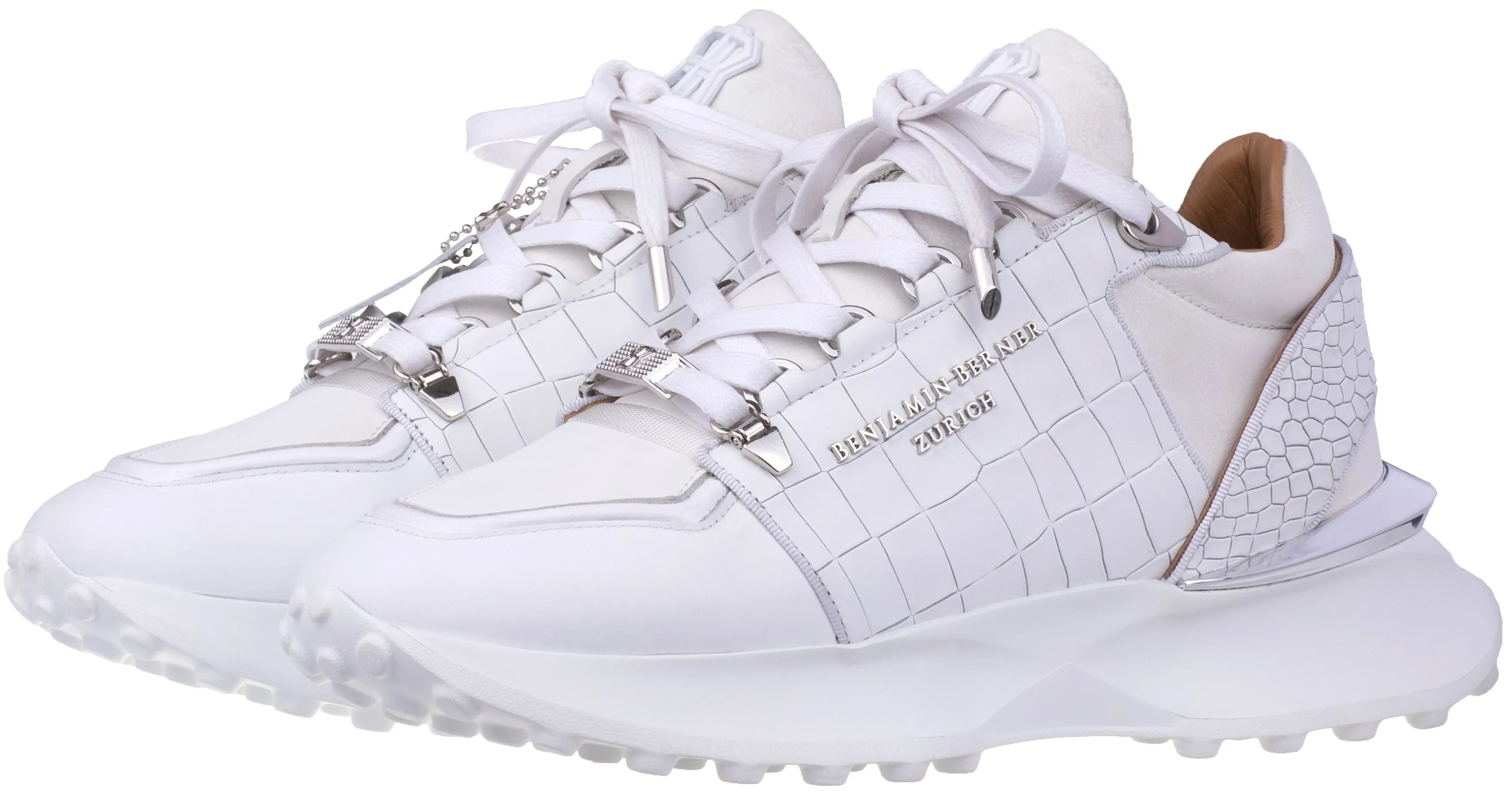 BNJ AGON WHITE CROCODILE EFFECT-NAPPA