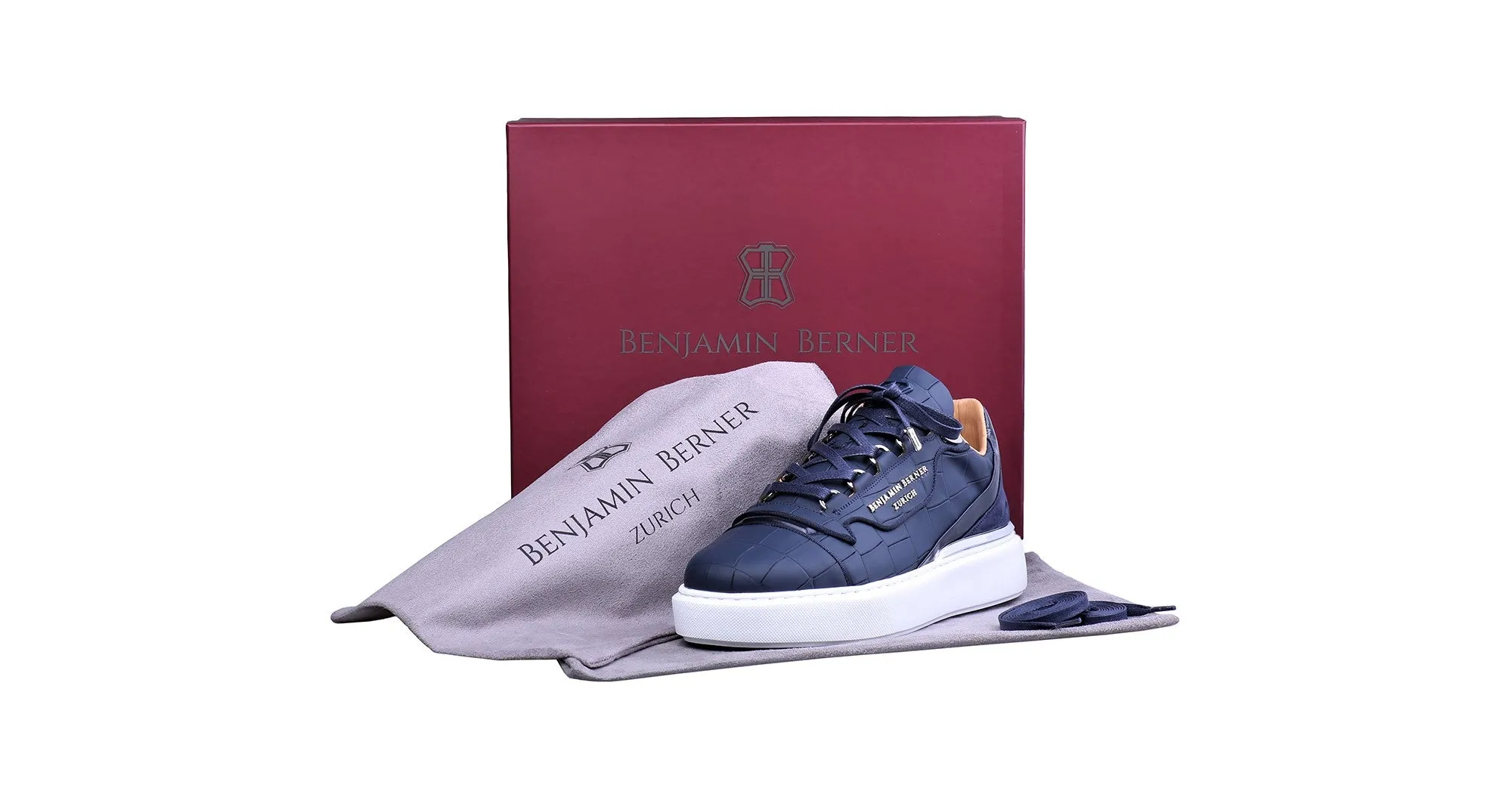 BNJ RAPHAEL Low-Top NAVY  MATT CROCODILE