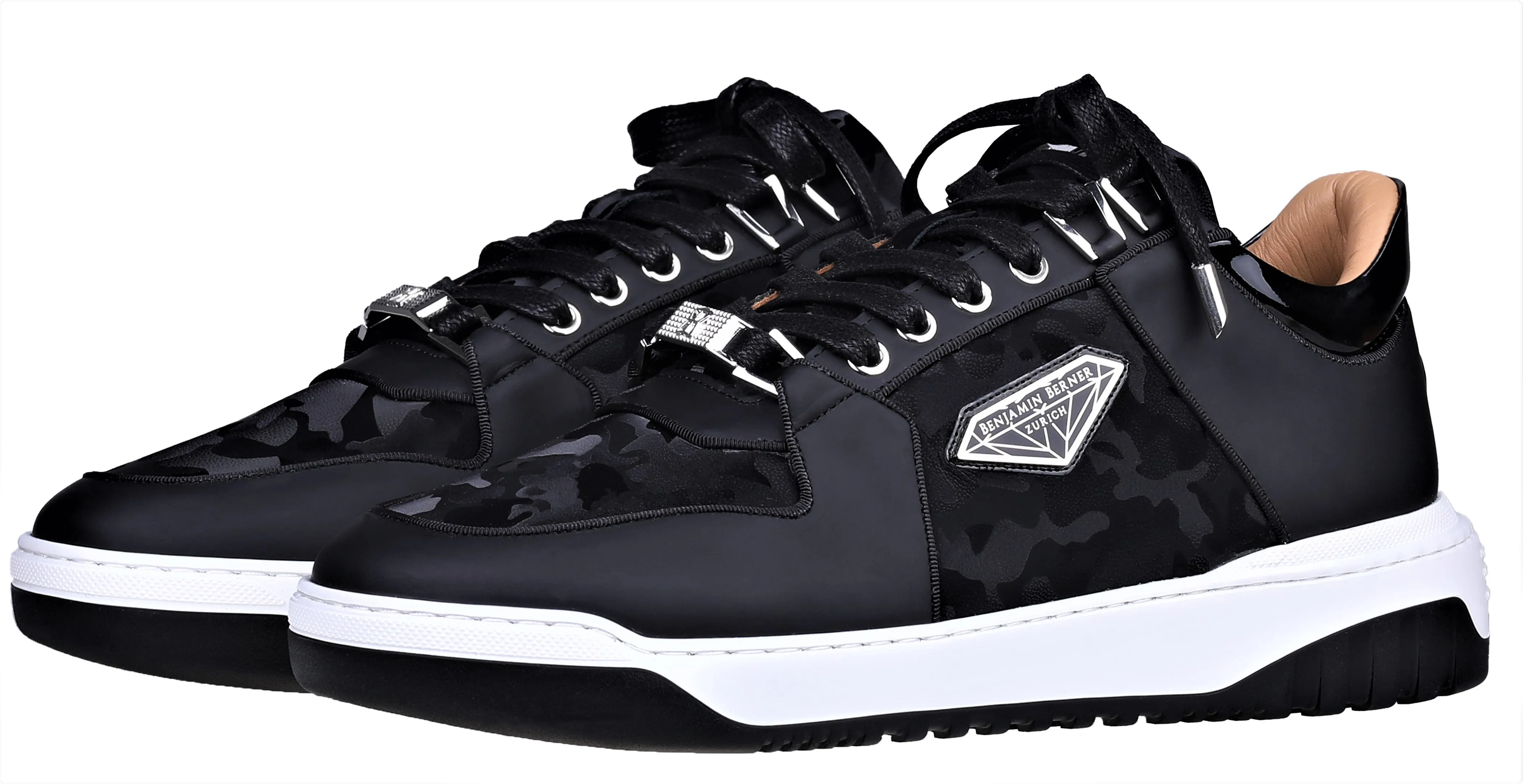 BNJ SIGMA Low-Top BLACK REFLECTIVE CAMOUFLAGE- MATT NAPPA