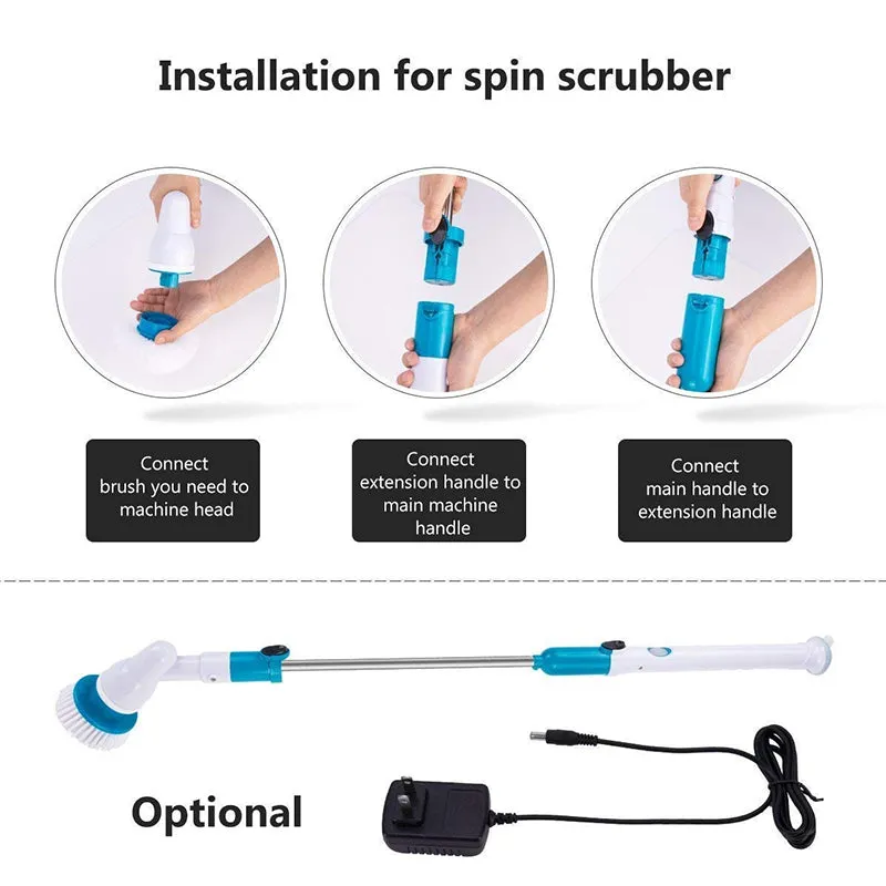 Brand new in damaged box 7 Piece Cordless Rechargeable Multi-Purpose Power Scrubber! The easy way to Scrub!