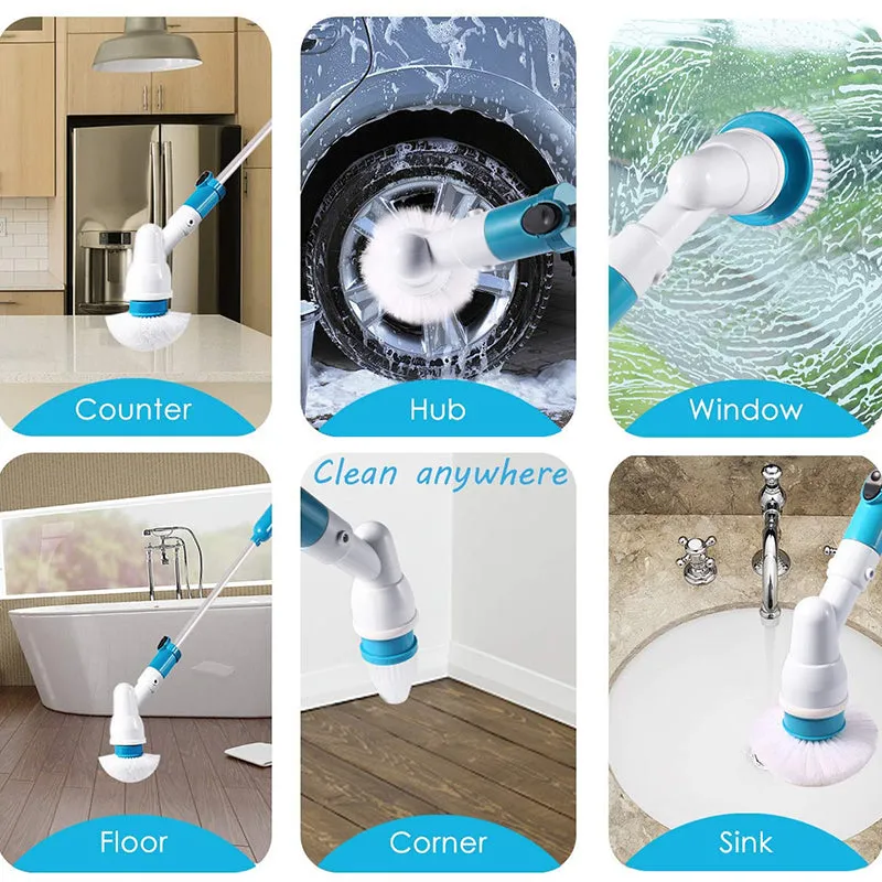Brand new in damaged box 7 Piece Cordless Rechargeable Multi-Purpose Power Scrubber! The easy way to Scrub!