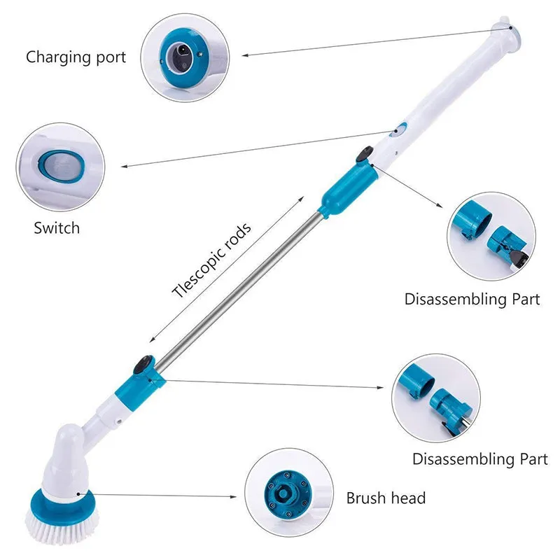 Brand new in damaged box 7 Piece Cordless Rechargeable Multi-Purpose Power Scrubber! The easy way to Scrub!