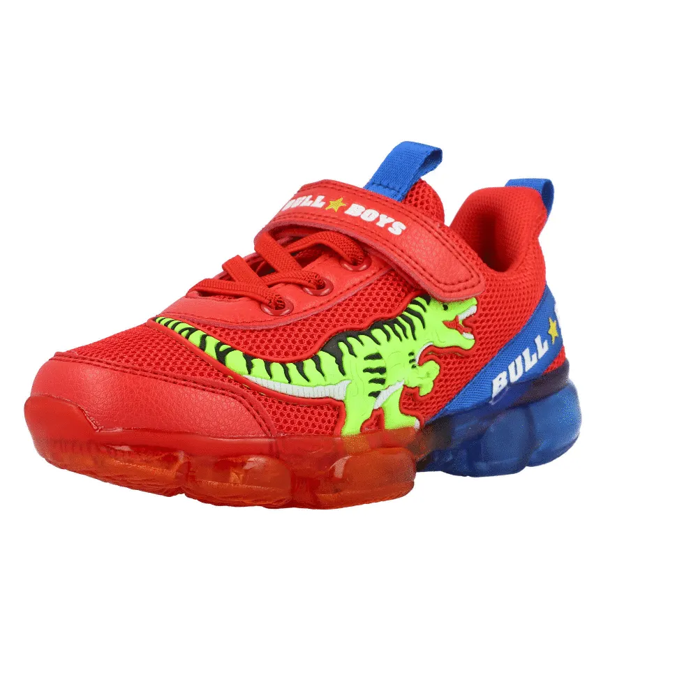 Bull Boys T-Rex Lights Red Dinosaur Trainers