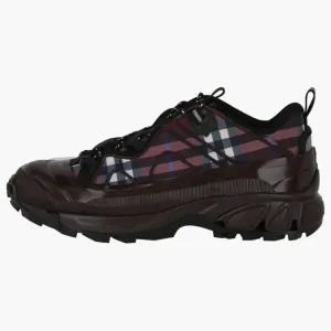 Burberry Arthur Low-top Check Sneaker Dark Brown Red