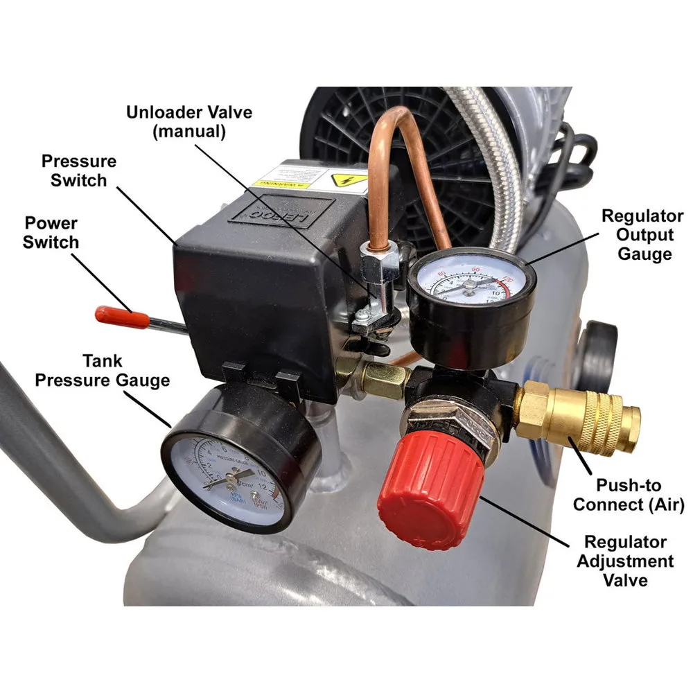 California Air Tools 8010A Air Compressor 1hp (8 Gal. Aluminum Tank)