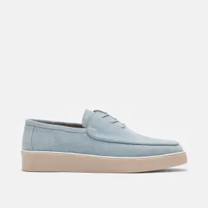 Cannes Sky Blue Suede Lace-Up Sneakers
