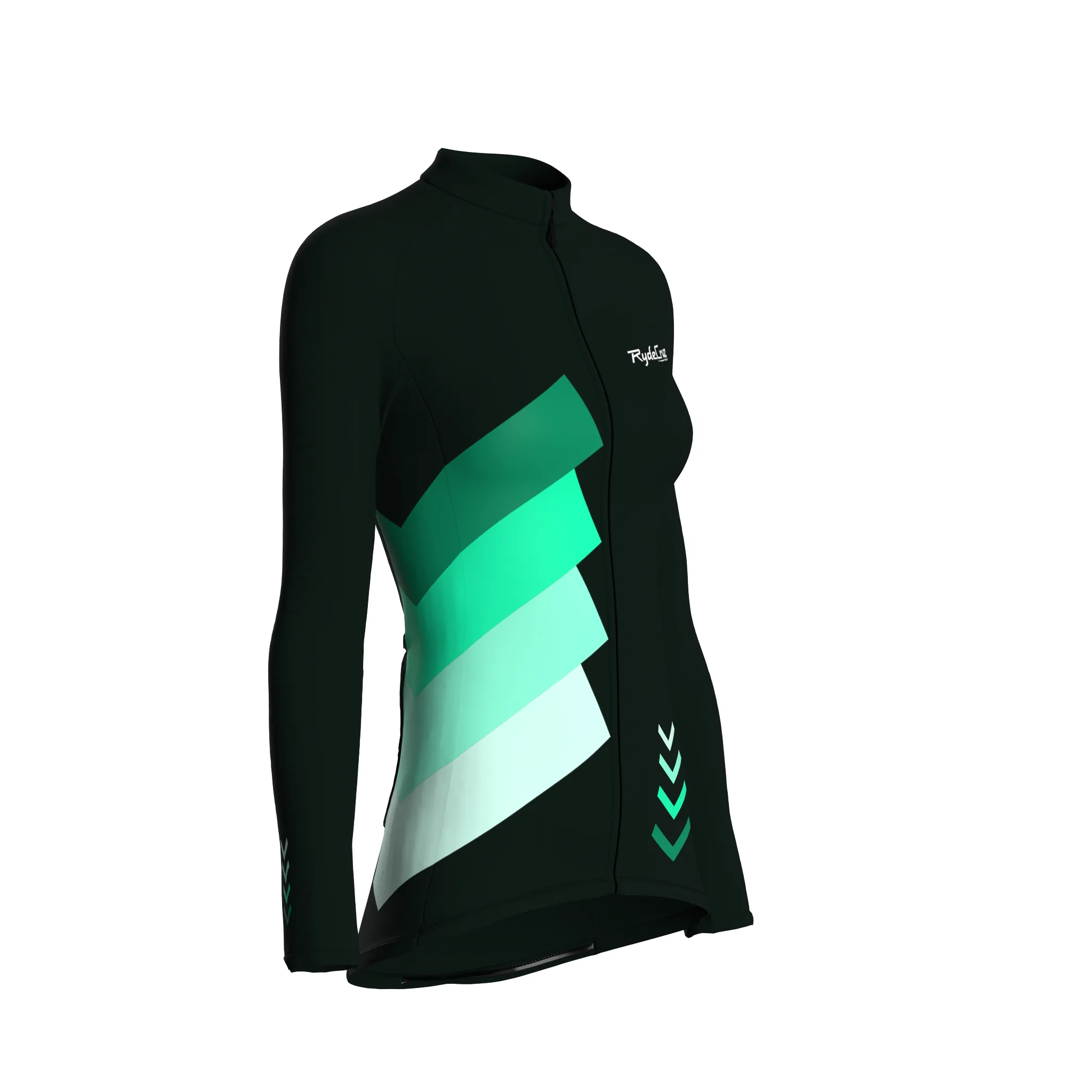 Celestial Grid | Dark Green Female Long Sleeves Jersey
