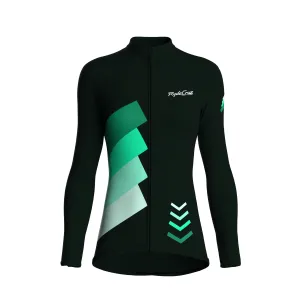 Celestial Grid | Dark Green Female Long Sleeves Jersey