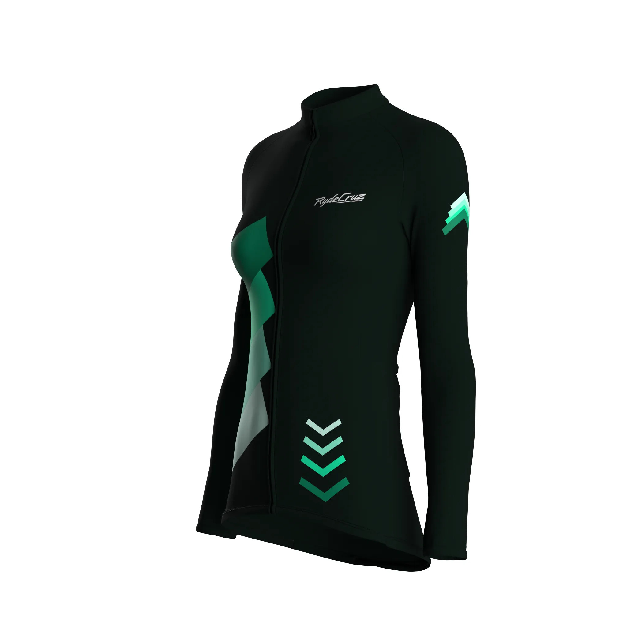Celestial Grid | Dark Green Female Long Sleeves Jersey
