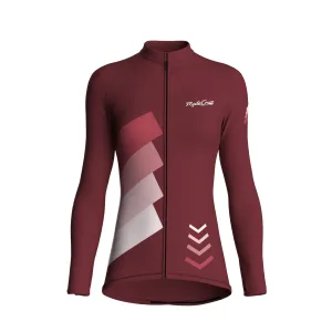 Celestial Grid | Wine Female Long Sleeves Jersey