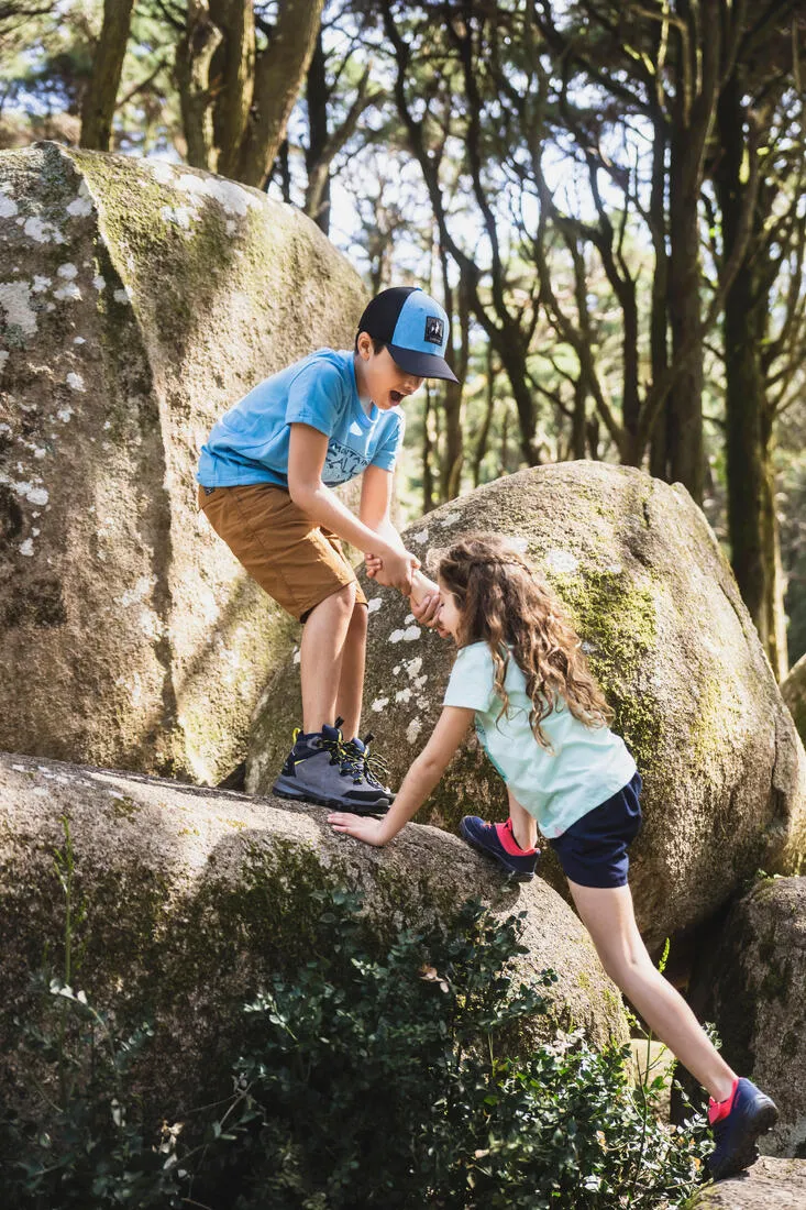 Chaussures hautes enfant imperméables de randonnée montagne - MH500 28-39
