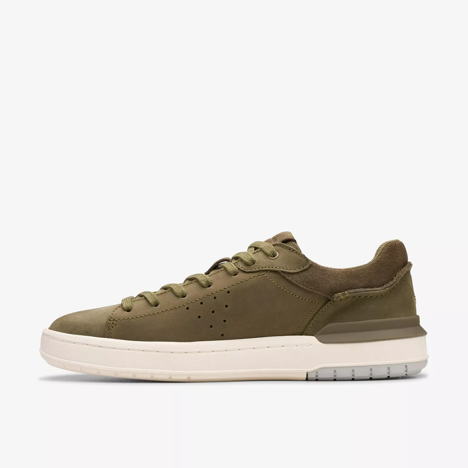 Clarks Men's Courtlite2 Run Olive Nubuck 26181324