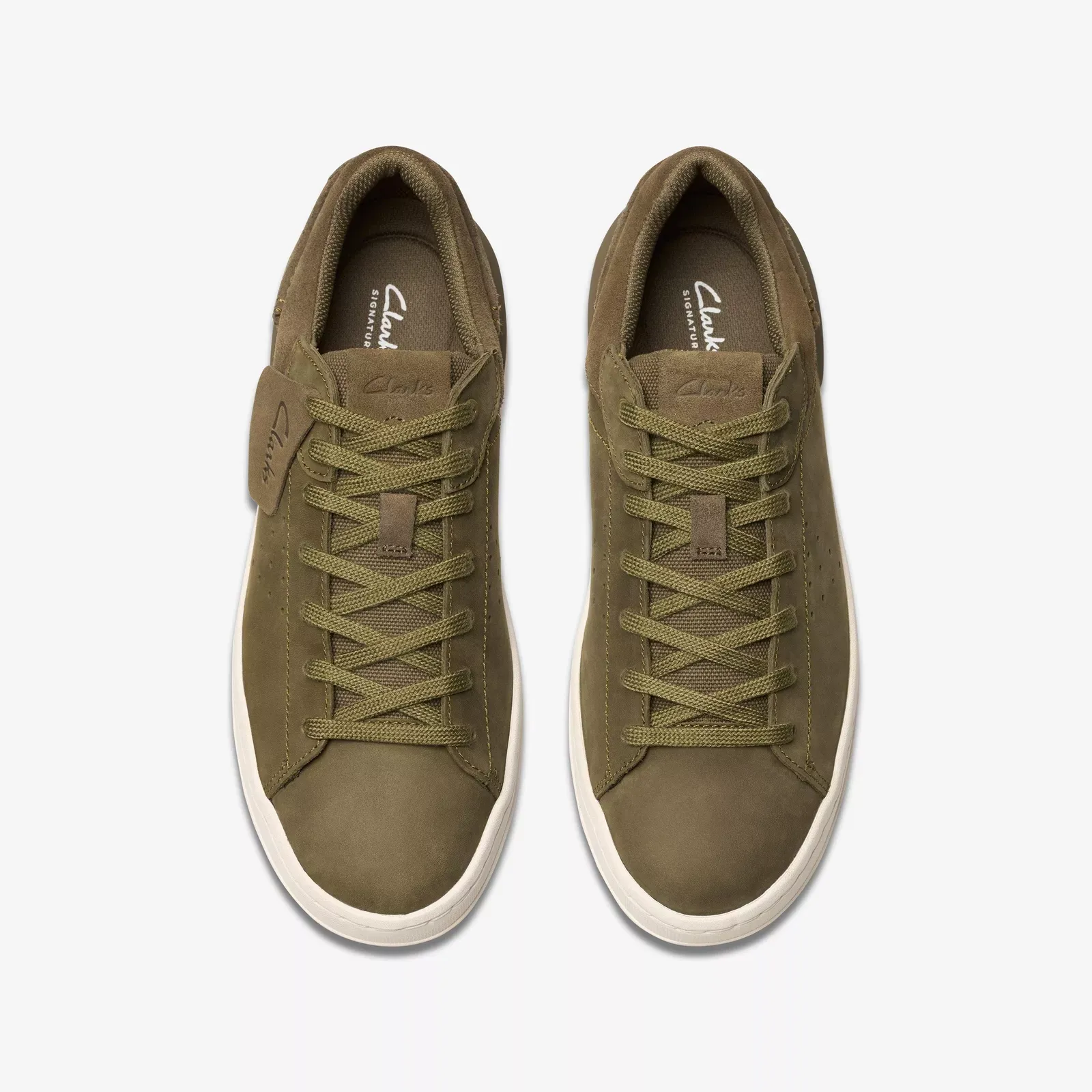 Clarks Men's Courtlite2 Run Olive Nubuck 26181324
