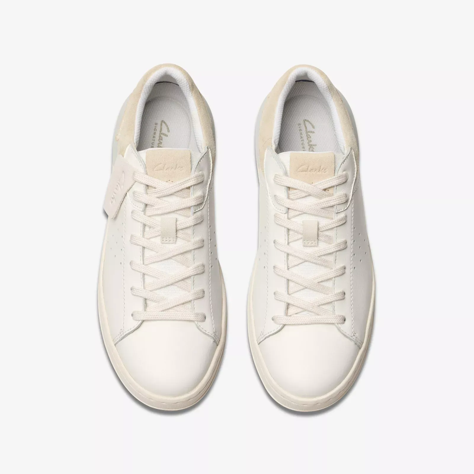 Clarks Men's Courtlite2 Run White Leather 26181325